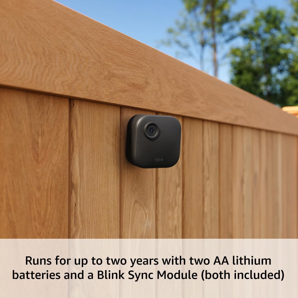 Blink Outdoor 4 – Wireless smart security camera, two-year battery life, two-way talk. Required Sync Module not included – Add-on camera